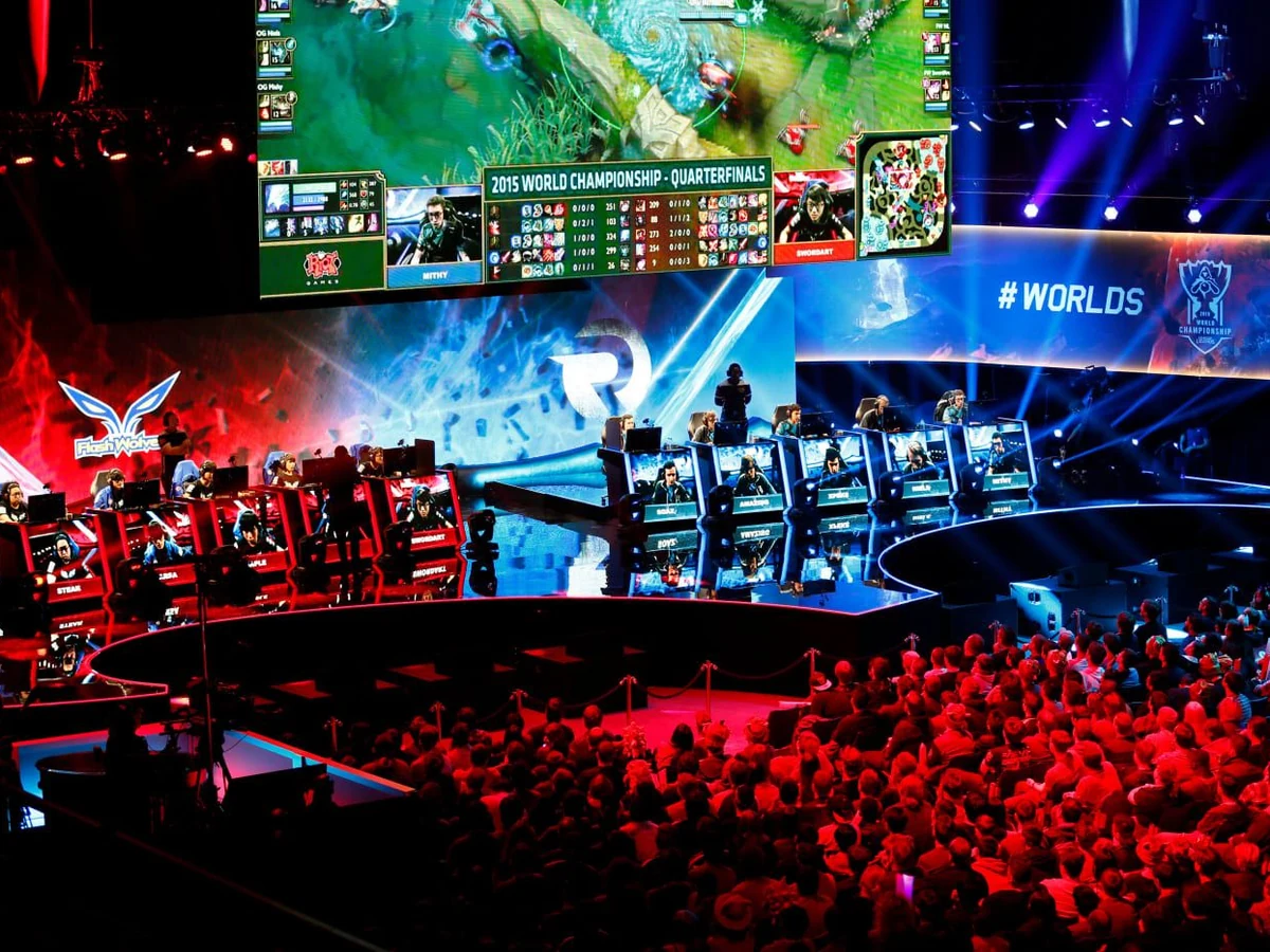 Ilustrasi pertandingan esports untuk suasana lobi permainan LANCAR138